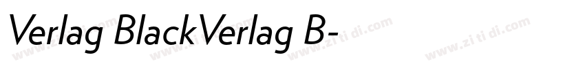 Verlag BlackVerlag B字体转换